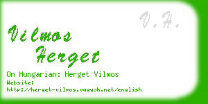 vilmos herget business card